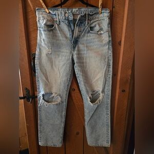American Eagle Men’s Jeans 31x30 Light Wash Distressed Vintage Style